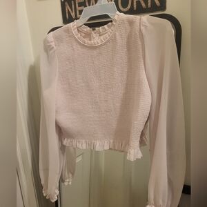wilfred aritzia tempest pale purplish pink top XL
